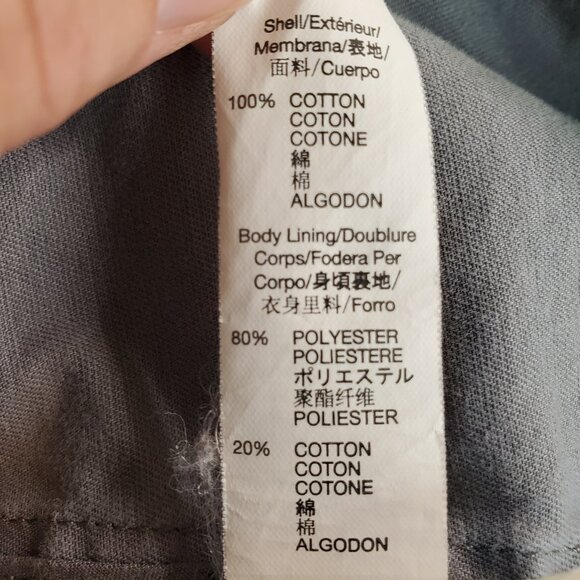 GAP SZ M Women's Zip Front Utility Safari Jacket Cargo Pockets in Gray - Picture 10 of 12